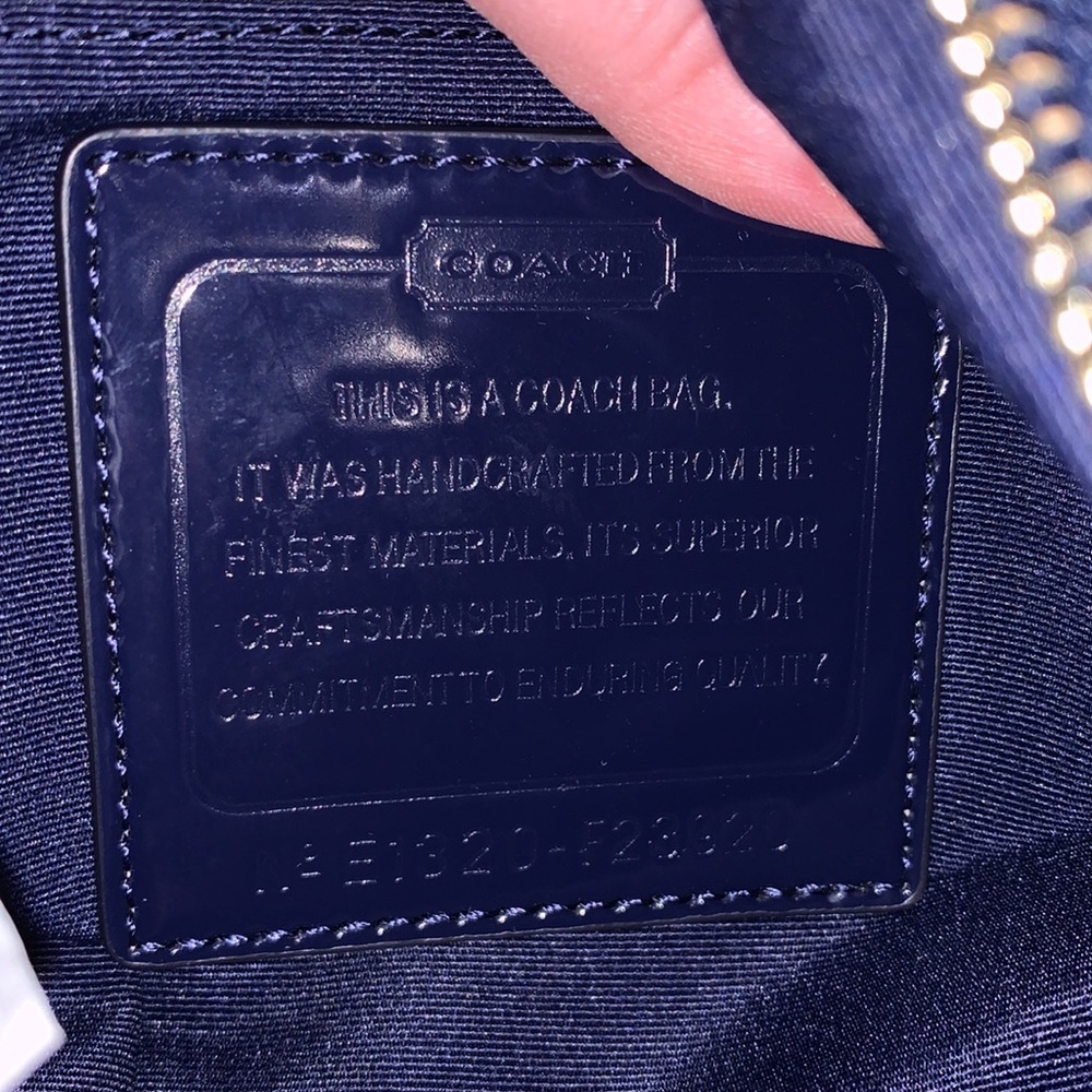 Coach medium size crossbody blue orange tan - Picture 9 of 9